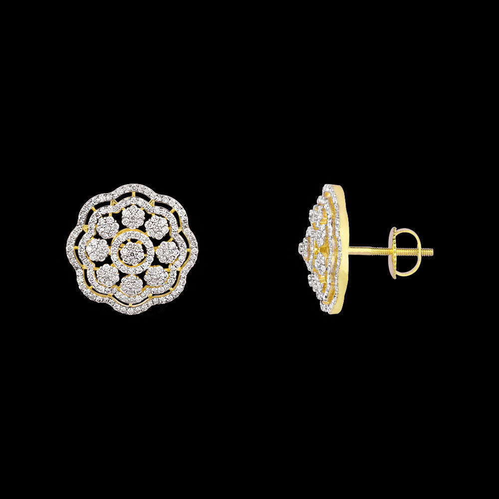 14K Yellow Gold Diamond Earrings - 2.265ct SI-IJ