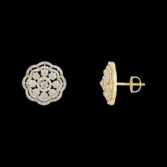 14K Yellow Gold Diamond Earrings - 2.265ct SI-IJ
