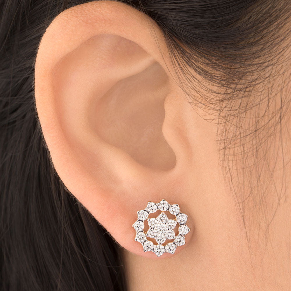 14K Yellow Gold Diamond Earrings - 1.445ct SI-IJ