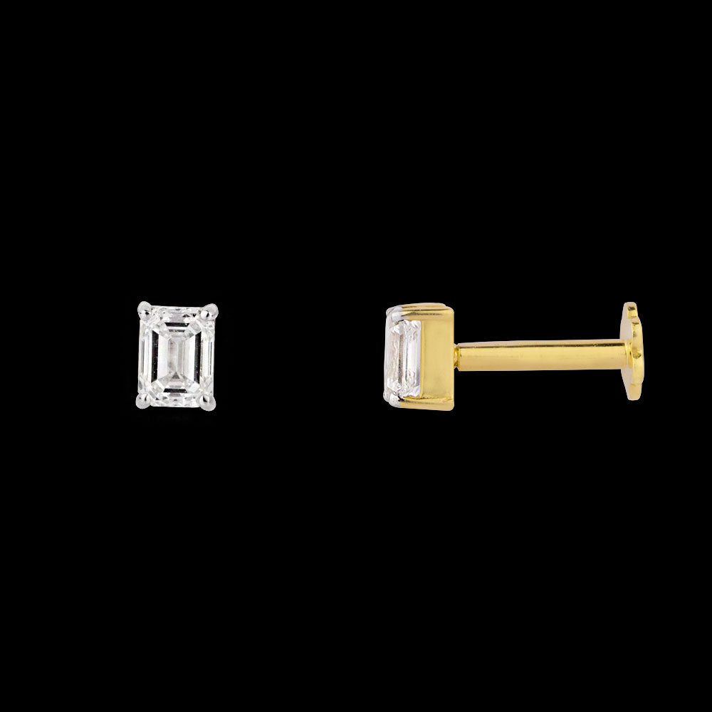 14K Yellow Gold Diamond Earrings - 0.38ct VVS-FG