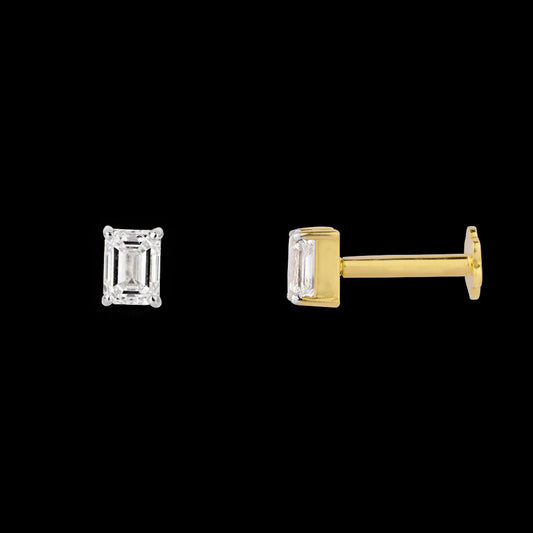 14K Yellow Gold Diamond Earrings - 0.38ct VVS-FG