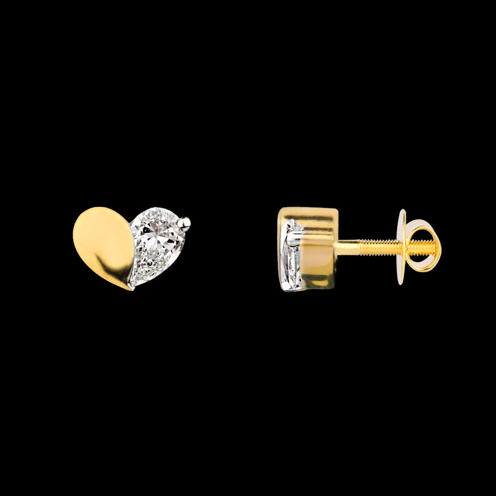 18K Yellow Gold Diamond Earrings - 0.319ct VVS-VS-GH