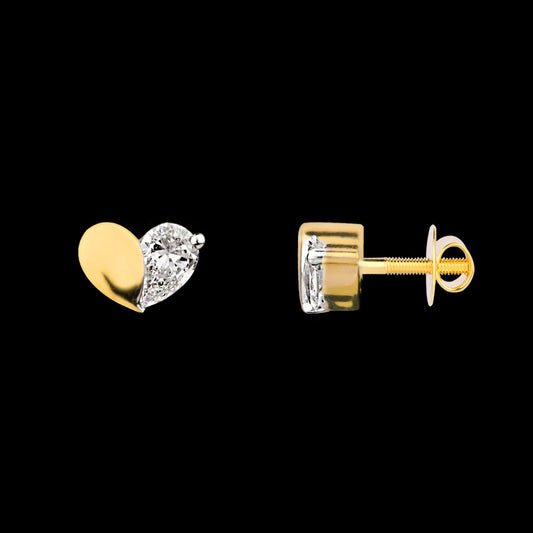 18K Yellow Gold Diamond Earrings - 0.319ct VVS-VS-GH