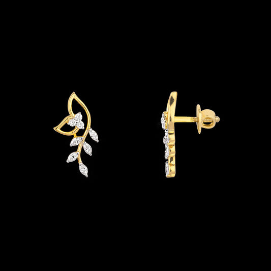 14K Yellow Gold Diamond Earrings - 0.275ct SI-GH