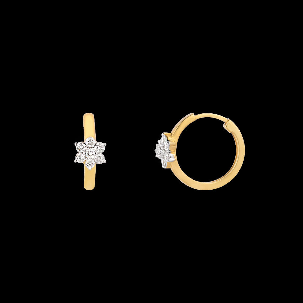 18K Yellow Gold Diamond Earrings - 0.288ct VVS-GH