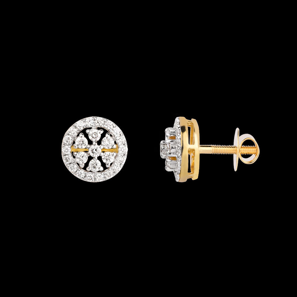 18K Yellow Gold Diamond Earrings - 0.659ct VVS-VS-GH