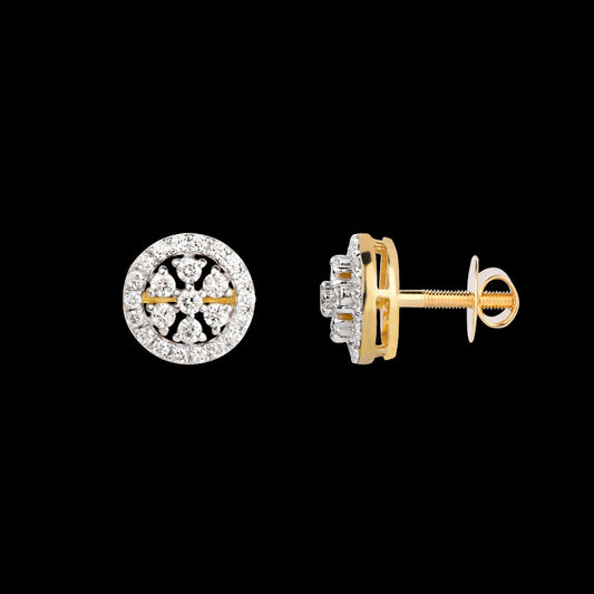 18K Yellow Gold Diamond Earrings - 0.659ct VVS-VS-GH