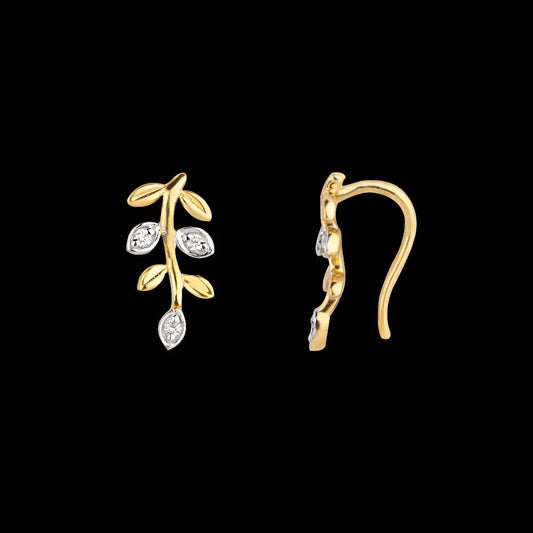 14K Yellow Gold Diamond Earrings - 0.048ct VVS-VS-GH