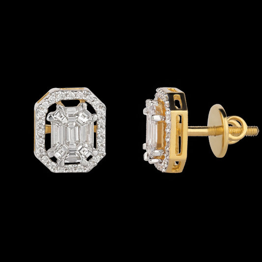 18K Yellow Gold Diamond Earrings - 0.81ct VVS-VS-GH