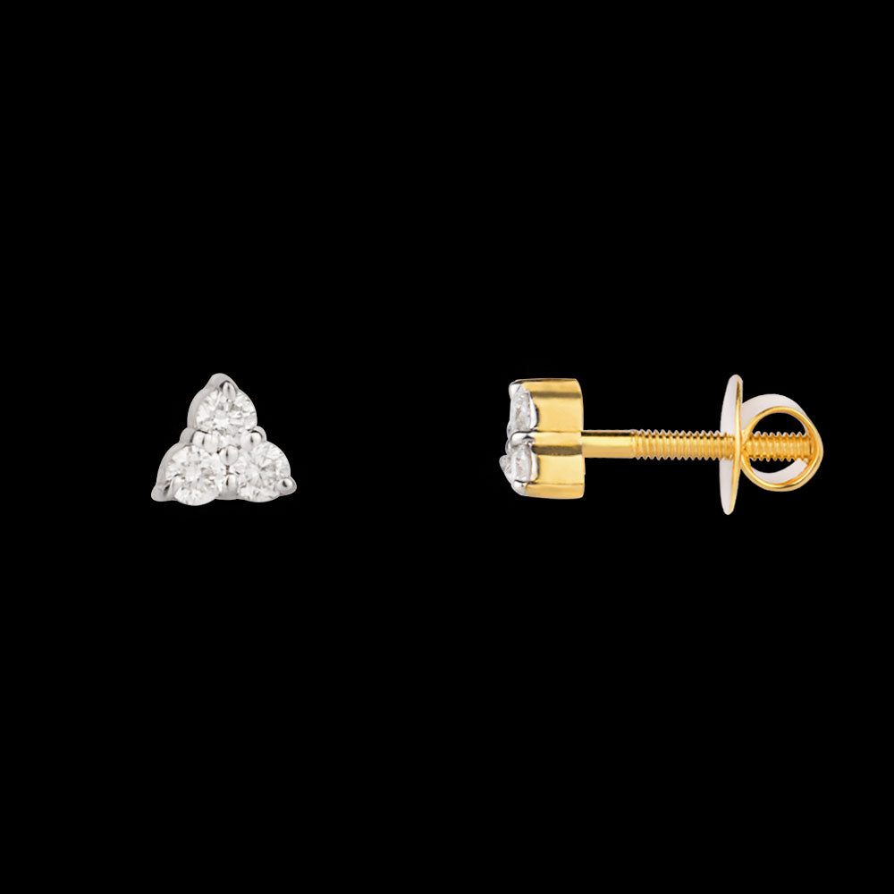 18K Yellow Gold Diamond Earrings - 0.214ct VVS-VS-GH