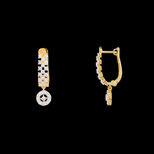 14K Yellow Gold Diamond Earrings - 1.03ct SI-IJ