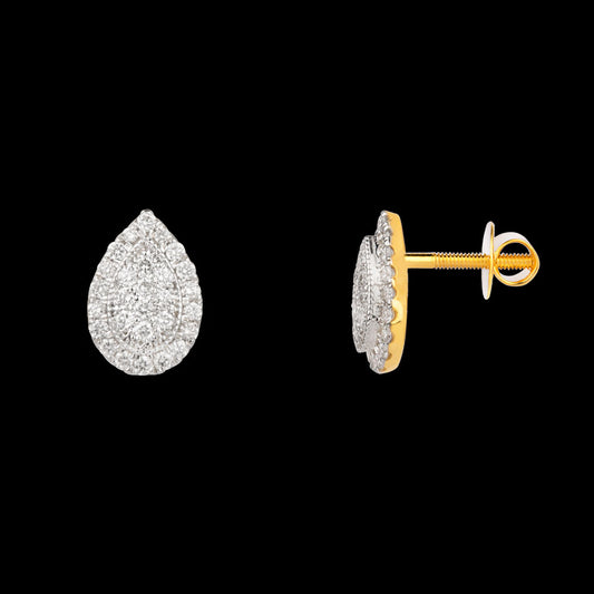 14K Yellow Gold Diamond Earrings - 0.33ct SI-GH