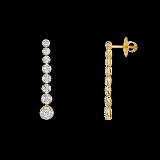 14K Yellow Gold Diamond Earrings - 3.68ct VVS-VS-GH