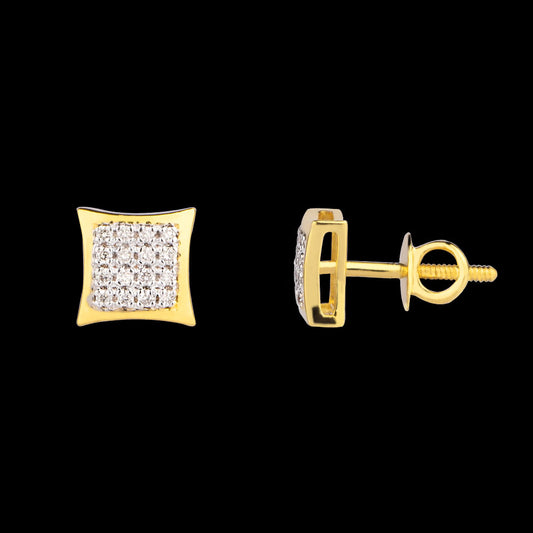 18K Yellow Gold Diamond Earrings - 0.09ct SI-IJ