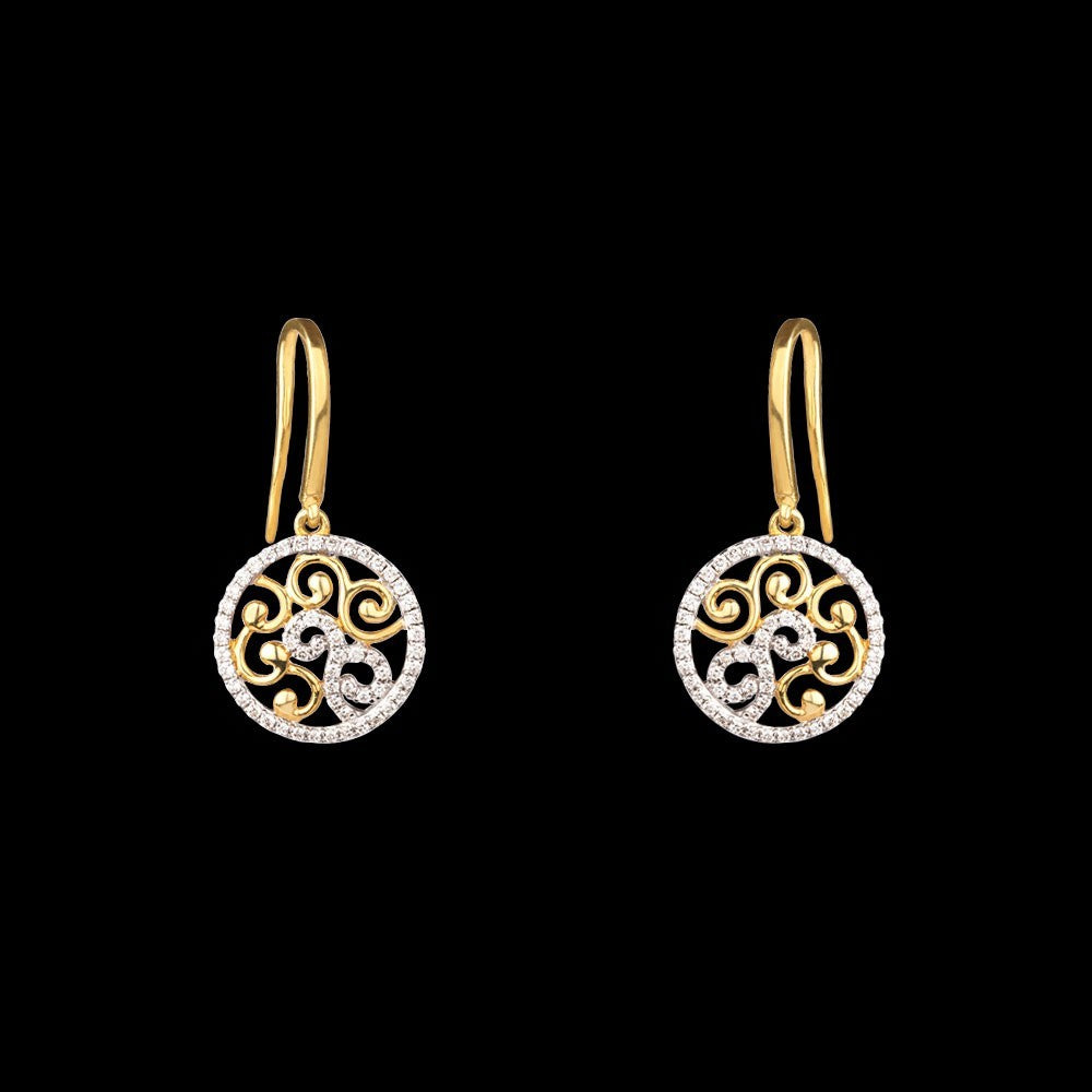 14K Yellow Gold Diamond Earrings - 0.34ct VS-GH