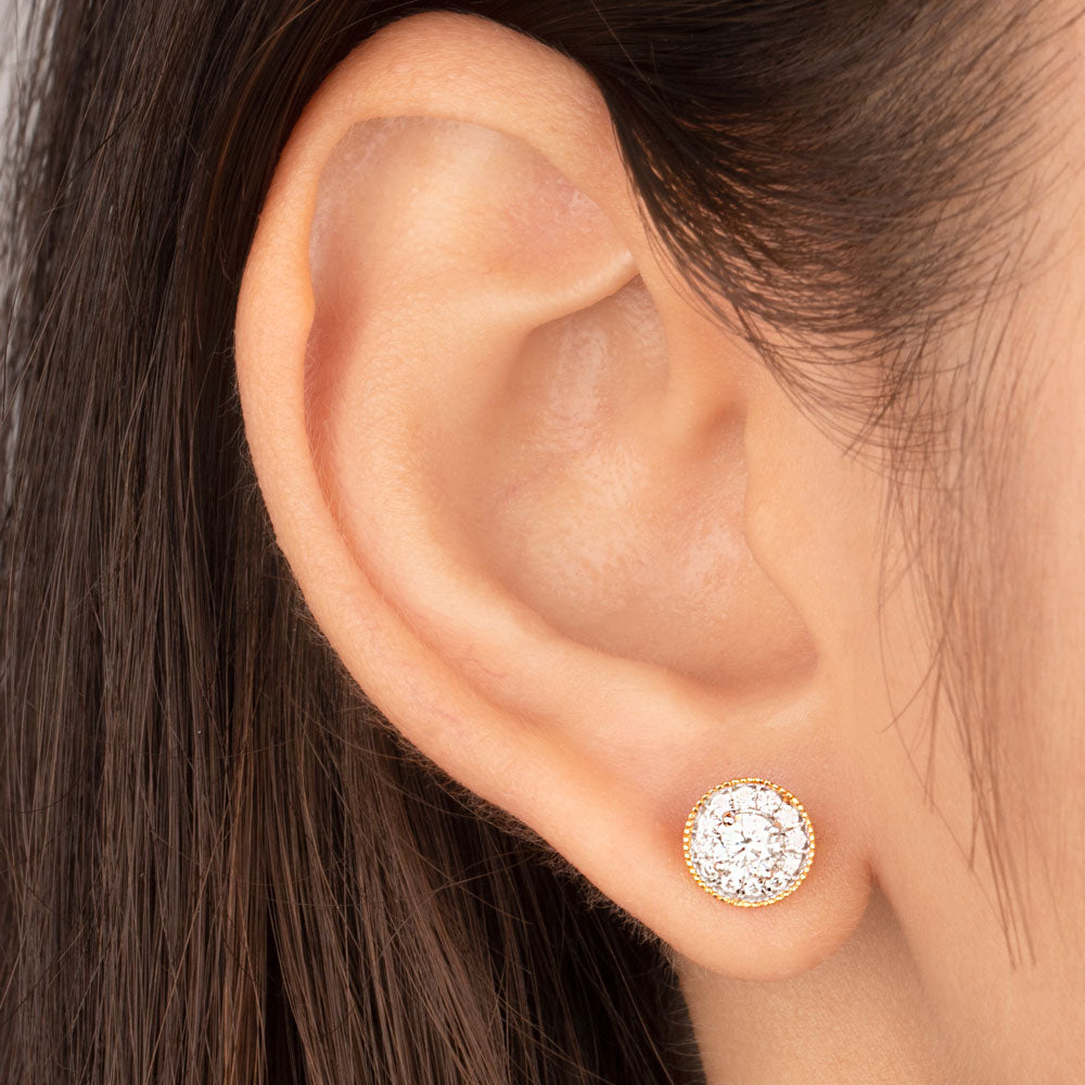 18K Yellow Gold Diamond Earrings - 0.69ct VS-GH