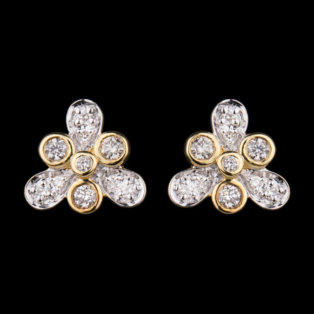 14K Yellow Gold Diamond Earrings - 0.23ct SI-IJ