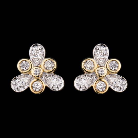 14K Yellow Gold Diamond Earrings - 0.23ct SI-IJ