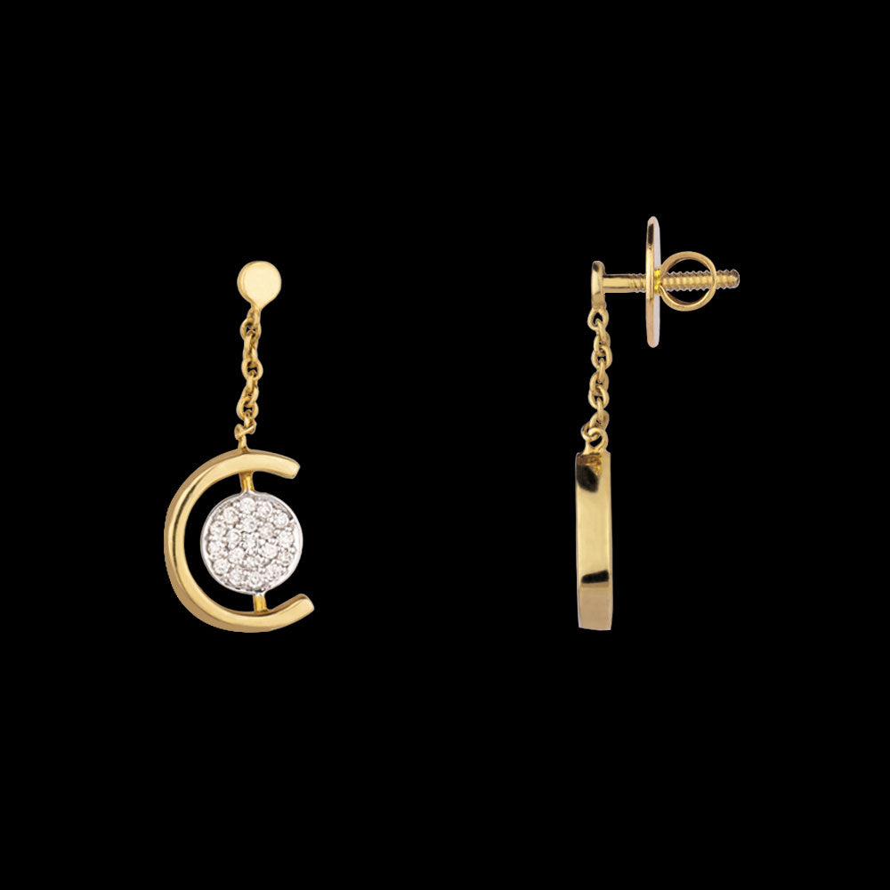 14K Yellow Gold Diamond Earrings - 0.22ct SI-IJ