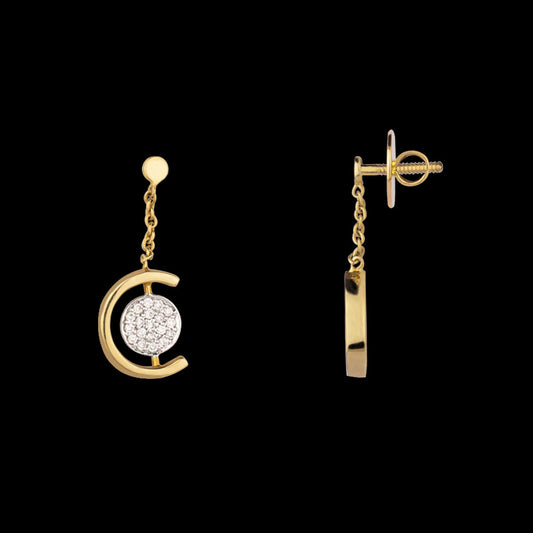 14K Yellow Gold Diamond Earrings - 0.22ct SI-IJ