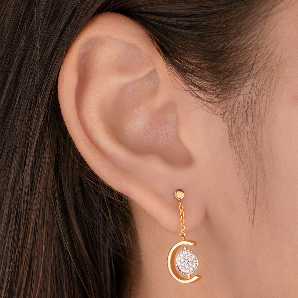 14K Yellow Gold Diamond Earrings - 0.22ct SI-IJ