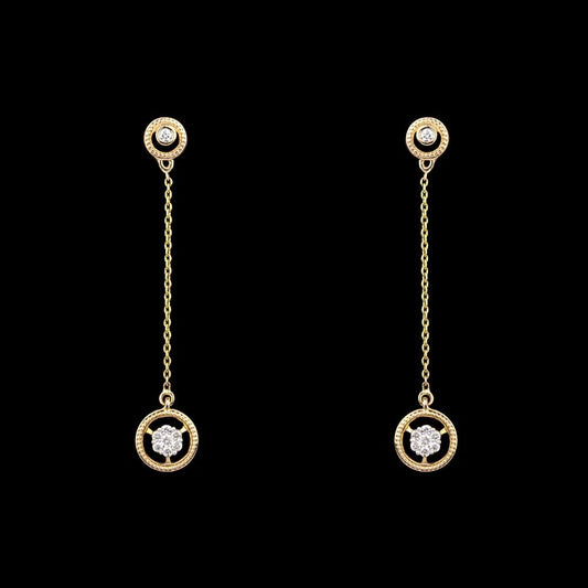14K Yellow Gold Diamond Earrings - 0.24ct SI-IJ