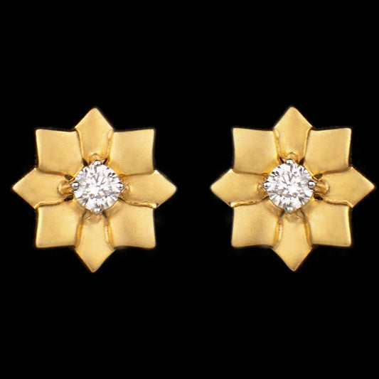14K Yellow Gold Diamond Earrings - 0.15ct SI-IJ