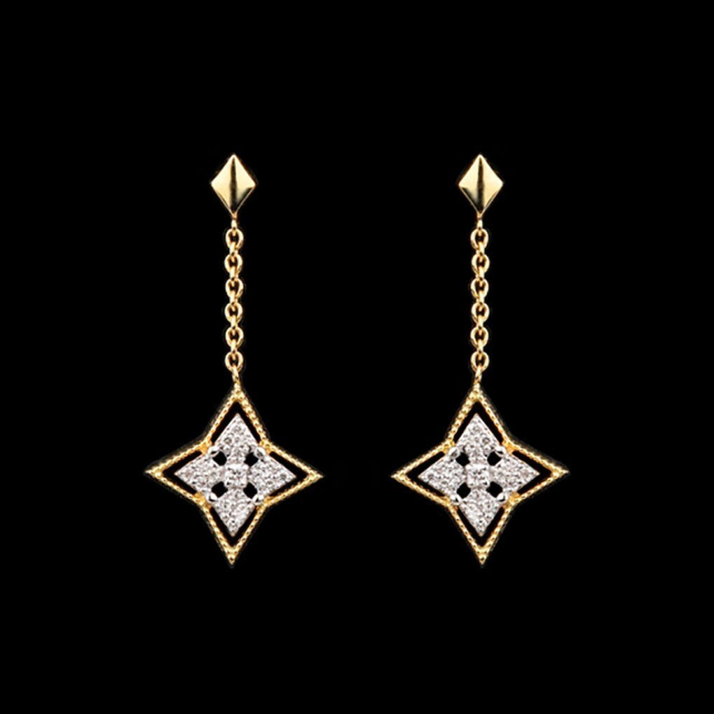 14K Yellow Gold Diamond Earrings - 0.15ct SI-IJ