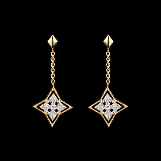 14K Yellow Gold Diamond Earrings - 0.15ct SI-IJ