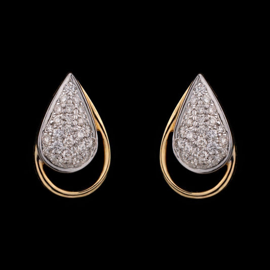 14K Yellow Gold Diamond Earrings - 0.281ct VS-SI-GH