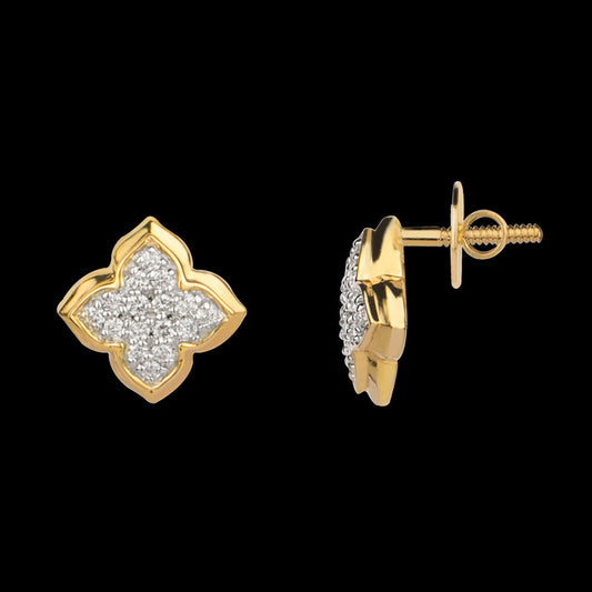 14K Yellow Gold Diamond Earrings - 0.24ct SI-IJ