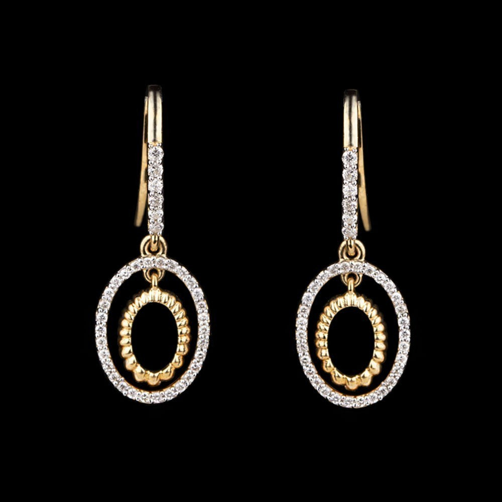 14K Yellow Gold Diamond Earrings - 0.27ct SI-IJ