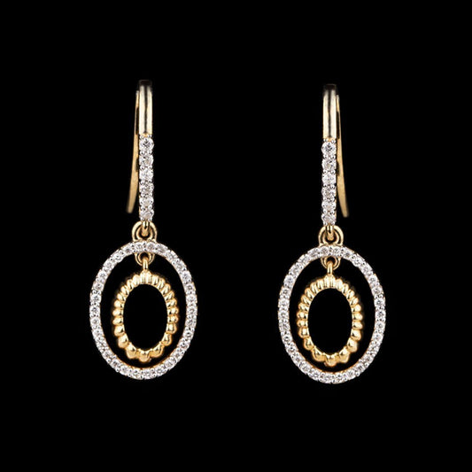 14K Yellow Gold Diamond Earrings - 0.27ct SI-IJ