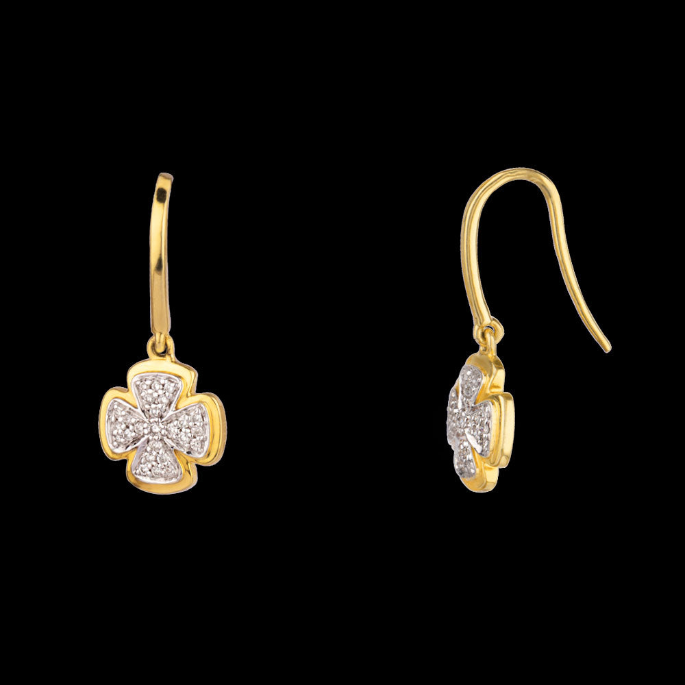 14K Yellow Gold Diamond Earrings - 0.17ct SI-IJ