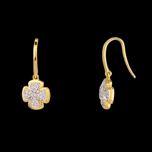 14K Yellow Gold Diamond Earrings - 0.17ct SI-IJ