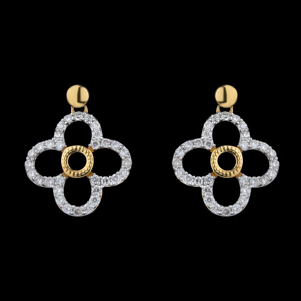 14K Yellow Gold Diamond Earrings - 0.41ct SI-IJ
