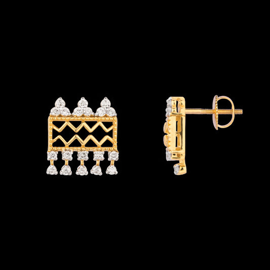 18K Yellow Gold Diamond Earrings - 0.279ct VVS-VS-IJ