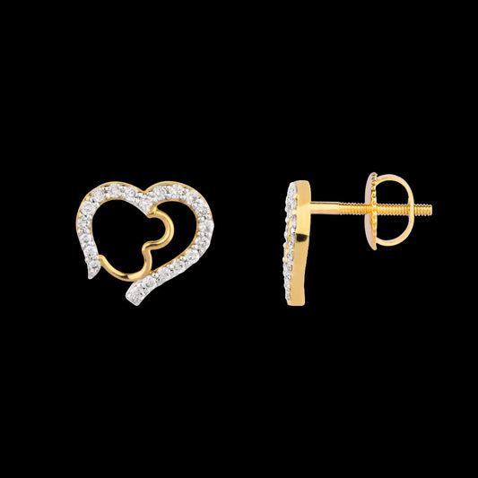 18K Yellow Gold Diamond Earrings - 0.251ct VS-SI-FG