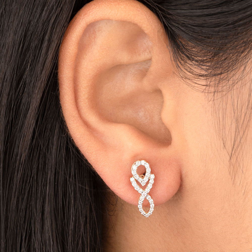 18K Yellow Gold Diamond Earrings - 0.359ct VS-SI-FG