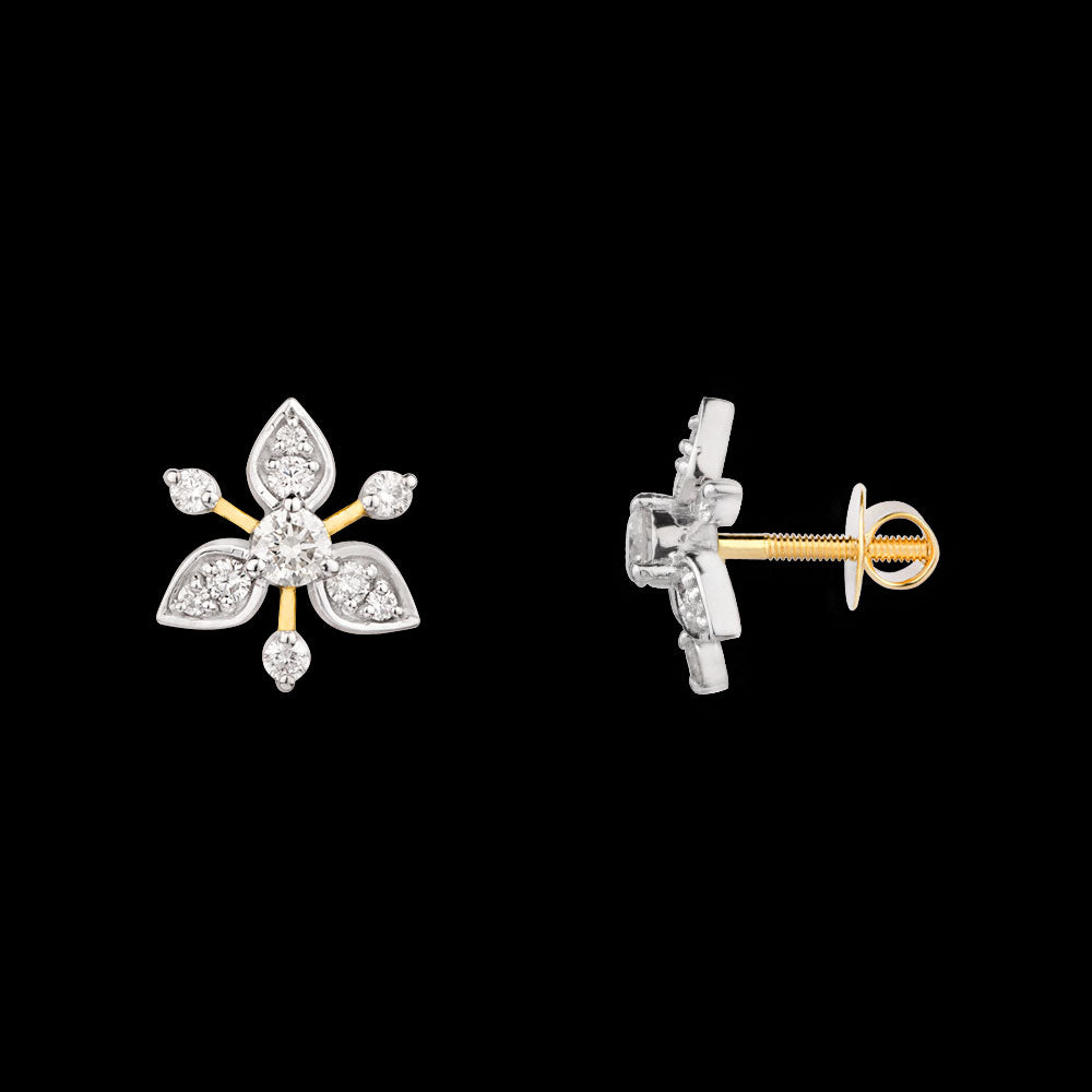 18K Rose Gold Diamond Earrings - 0.468ct VVS-VS-IJ