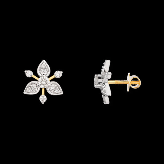 18K Rose Gold Diamond Earrings - 0.468ct VVS-VS-IJ