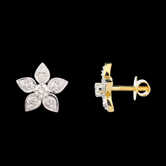 14K Yellow Gold Diamond Earrings - 0.466ct VVS-VS-IJ