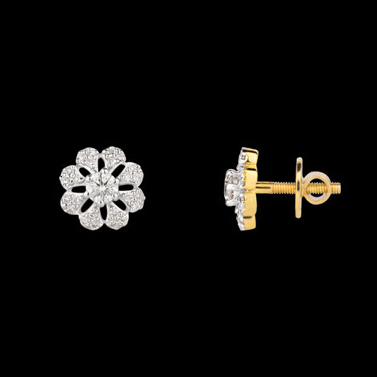 14K Yellow Gold Diamond Earrings - 0.339ct VVS-VS-IJ