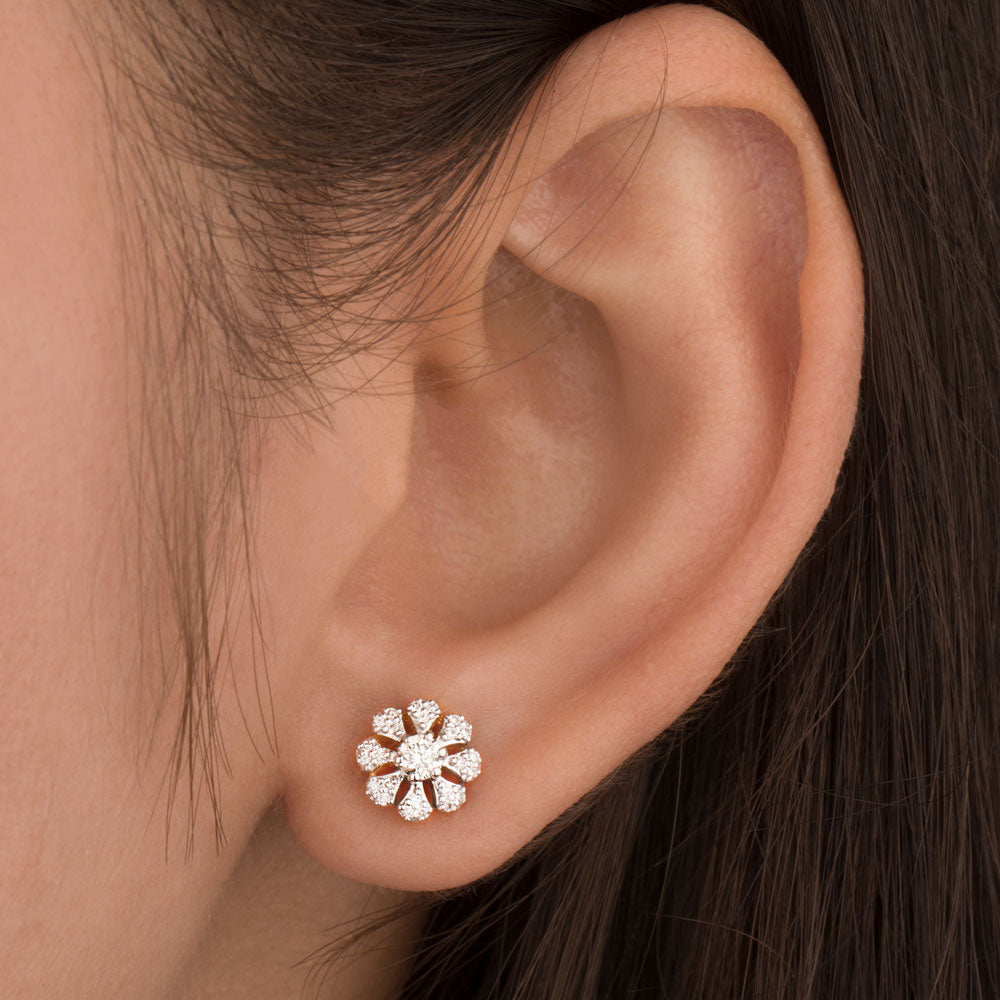 14K Yellow Gold Diamond Earrings - 0.339ct VVS-VS-IJ
