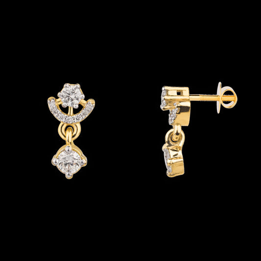 18K Rose Gold Diamond Earrings - 0.342ct VVS-VS-HI