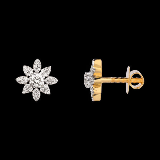 14K Yellow Gold Diamond Earrings - 0.349ct VVS-VS-HI