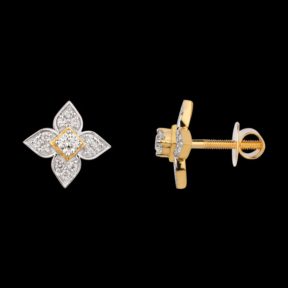 14K Yellow Gold Diamond Earrings - 0.364ct VVS-VS-IJ