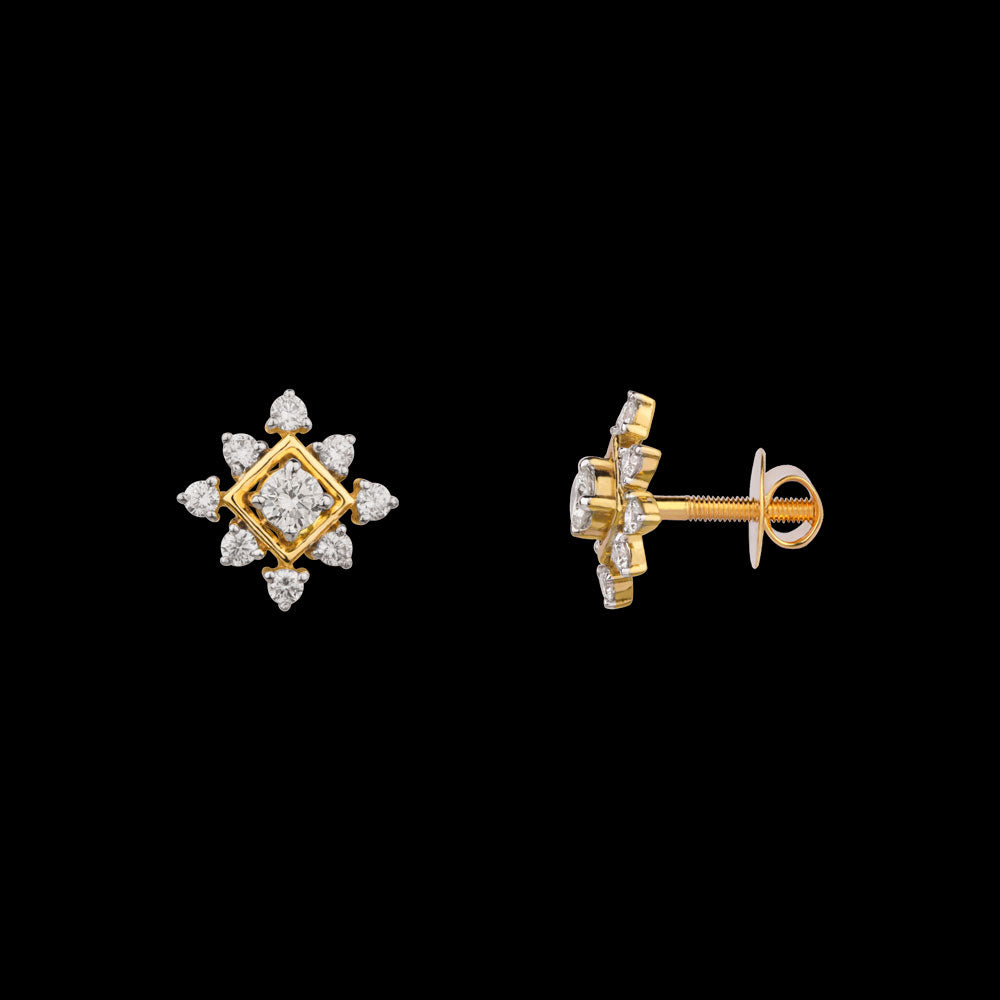 18K Rose Gold Diamond Earrings - 0.465ct VVS-VS-IJ