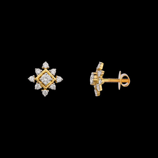18K Rose Gold Diamond Earrings - 0.465ct VVS-VS-IJ