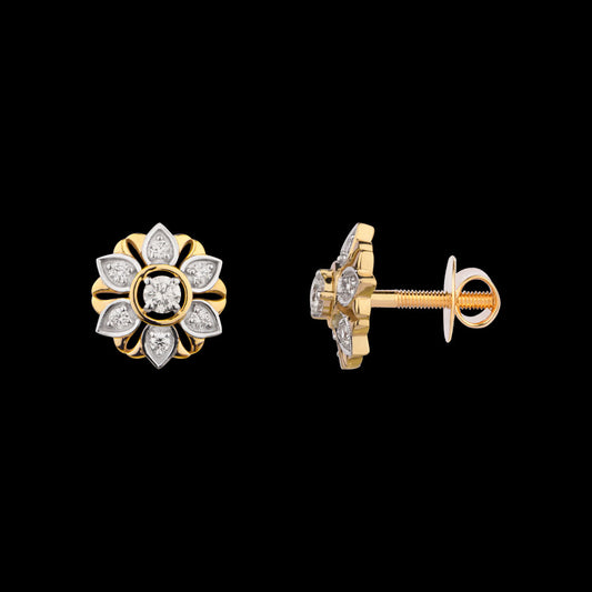14K Rose Gold Diamond Earrings - 0.415ct VVS-VS-IJ